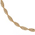 14-kt Yellow Gold Three-row Beaded Anklet