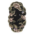 Hand-tufted Flower Garden Black Wool Rug (2'9 x 4'9)