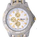 Geneva Platinum Rotating Bezel Chrono Style Watch