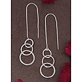 Sterling Silver Threader Circles Earrings (Mexico)