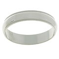 Platinum 4 mm Millegrain Wedding Band (Size 9 - 12.5)