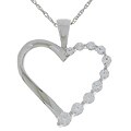 14k Gold 1/4ct TDW Diamond Journey Heart Pendant (I-J, I1-I2)