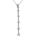 14k White Gold 1/4ct TDW Diamond Journey Pendant (I-J, I1-I2)