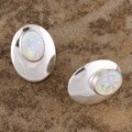 Handcrafted Brilliant Opal Earrings, India (Set of 2)