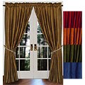 Lined Raw Silk 86-inch Rod Pocket Curtain Panel