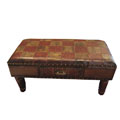 Faux Leather Medium Rectangle Drawer Bench