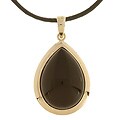 14k Pear Shape Bezel Onyx Pendant