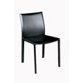 Crystie Black Leather Dining Chairs (Set of 2)