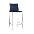 Broadway Black Leather Set of Two Barstools