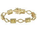 18k Gold over Sterling Silver Champagne Bracelet