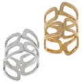 Modern Sterling Silver/ Gold Overlay Ring