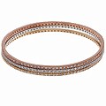 Sterling Silver CZ Eternity Slip-on Bangle