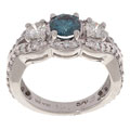 14k Gold 1-3/4ct TDW Blue & White Diamond Ring (G-H, SI1)