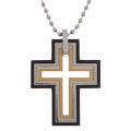 Tri-Color Stainless Steel Cross
