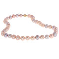 14k Gold Cultured Freshwater Pink Pearl Necklace