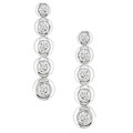 14-kt White Gold 1/2ct TDW Diamond Five-Stone Journey Earrings (H-J, I1-I2)