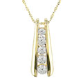 14k Gold 1/2ct Round Diamond Journey Pendant (G-J, I1-I2)