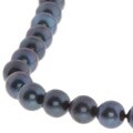 14k White Gold Cultured Akoya Black Pearl Necklace