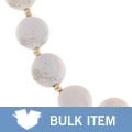 14k White Coin Shape Pearl Necklace (Case of 3)