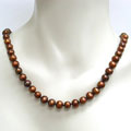 14-kt Gold Cultured Freshwater Chocolate Pearl Necklace (7-7.5 mm/18in)