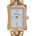 Bulova Women's White Dial Goldtone Watch
