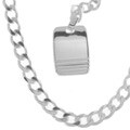 Sterling Silver 20-inch Curb Chain and Key Chain
