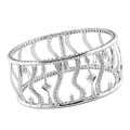 18k White Gold 7/8ct TDW Diamond Bangle