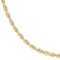 14k Yellow Gold Diamond-cut 22-inch Rope Necklace
