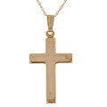 10k Gold Textured Cross Pendant