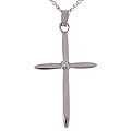 Sterling Silver Diamond Cross Pendant