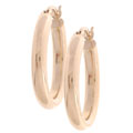 14k Gold Polished Hoop Earrings
