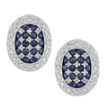 14k White Gold 1/3ct TDW Diamond Sapphire Earrings