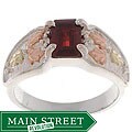 14-kt Black Hills Gold on Silver Garnet Ring