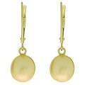 14k Golden Cultured South Sea Leverback Earrings