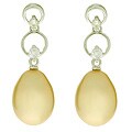 14k Cultured South Sea Golden Pearl Diamond Earrings