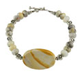 Beaded Zebra Jasper Bracelet