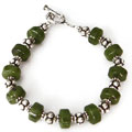 Chrysocolla and Silver Bracelet