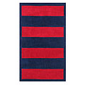 Hand-tufted Blue/ Red Rugby Area Rug (3' x 5')