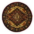 Hand-tufted Heritage Red/ Navy Wool Rug (8' Round)