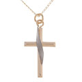 Goldplated Sterling Silver Abstract Cross Necklace