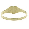 Children's 10k Gold Ring with Heart & Cross