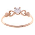 Child's 14k Gold & CZ Open Heart Ring