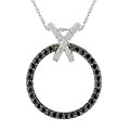 14k Gold 2/5ct TDW Black and White Diamond Necklace (I-J, I2-I3)