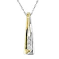14k Gold 1/8ct TDW Round Diamond Pendant (G-H-I, I2-I3)