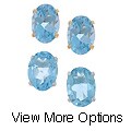 14k Gold Semi-precious Gemstone Stud Earrings