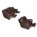 Reclining Leather Sofa and Reclining Chair Set