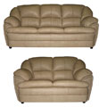 Cobblestone Leather Sofa and Loveseat