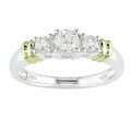 14k Two-tone Gold 1/2ct TDW Round Diamond Three-Stone Ring (H-I-J, I1-I2)