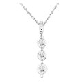 14k White Gold 1/2ct Diamond Drop Pendant (G-J/ I1-I2)
