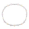 7/8ct TDW Diamond Cultured FW Pearl Necklace (9-9.5mm)
